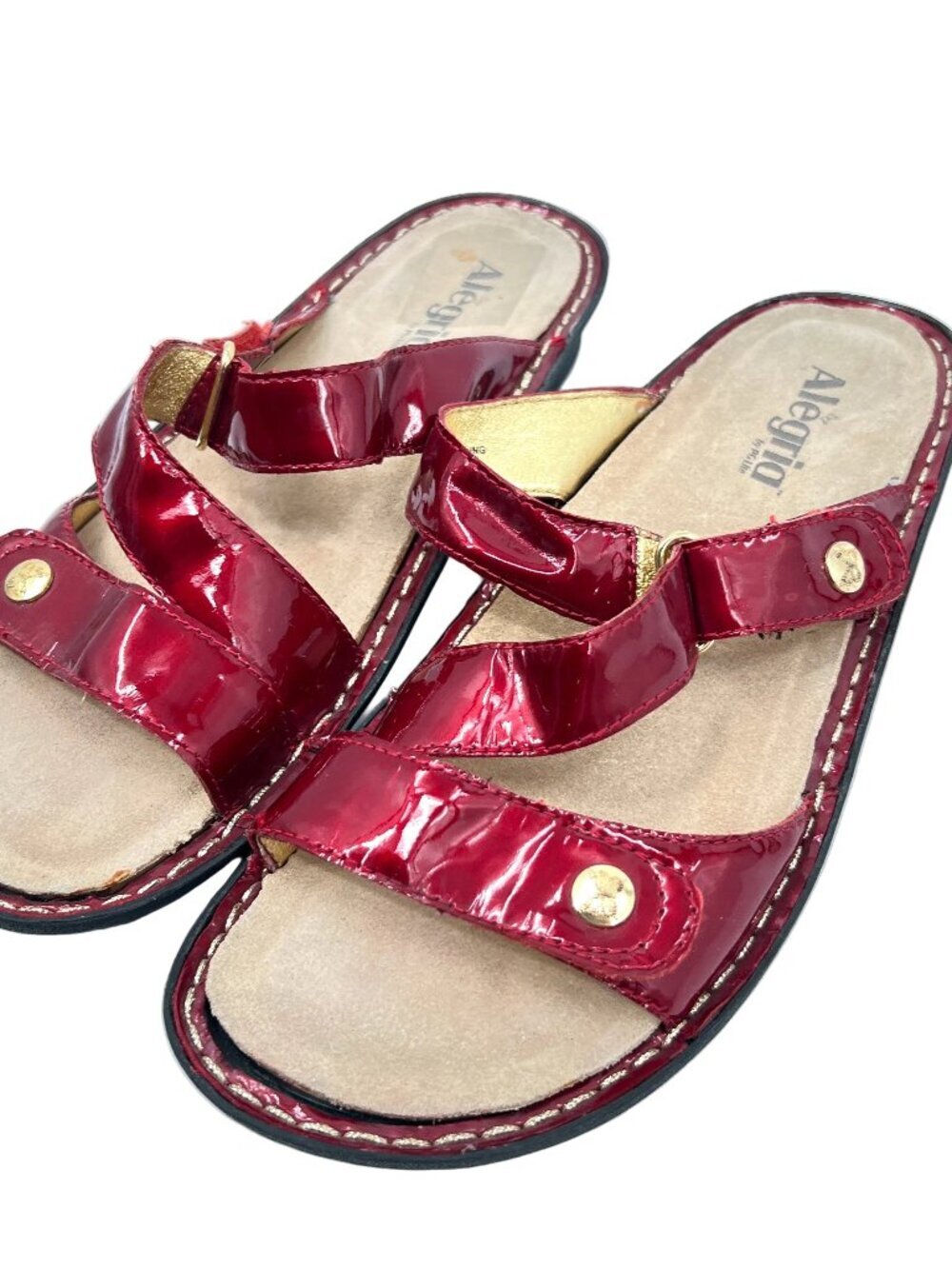 Alegria Patent Leather Sandals
